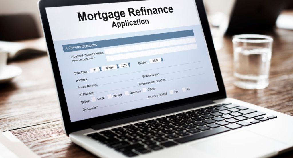 Mortgage Refinance Application Form Concept