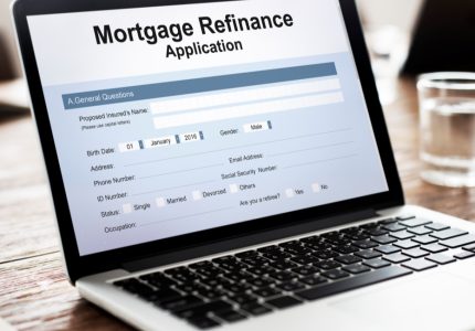 Mortgage Refinance Application Form Concept