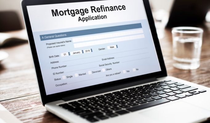 Mortgage Refinance Application Form Concept